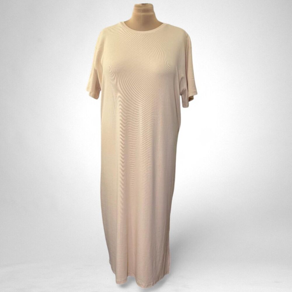 POLAGRAM Ribbed Knit Crew Neck Maxi Dress, NWT! Size 2XL